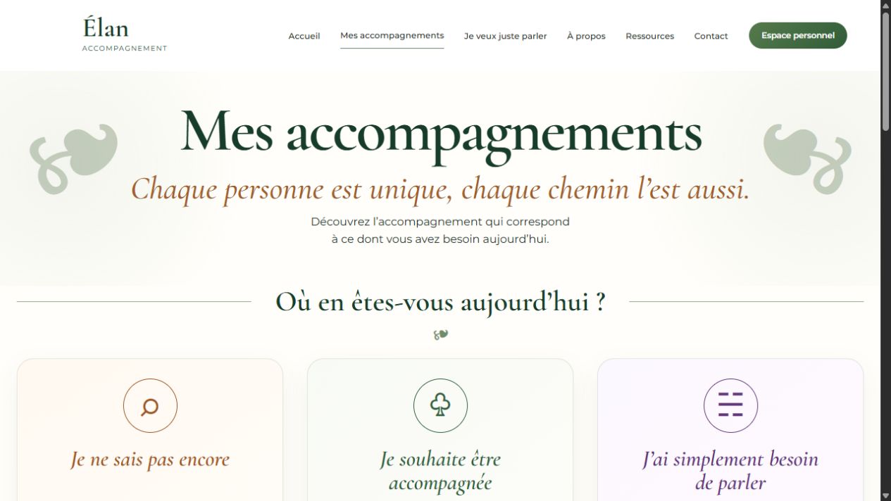 Présentation des accompagnements Élan